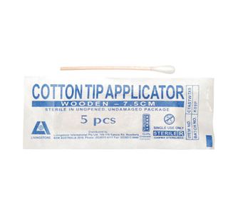 Cotton Tip Applicator 7.5cm Single Sterile Pkt 5