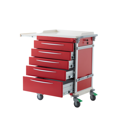Emergency Cart - Resuscitation (Red)