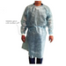 Isolation gown with knitted cuff