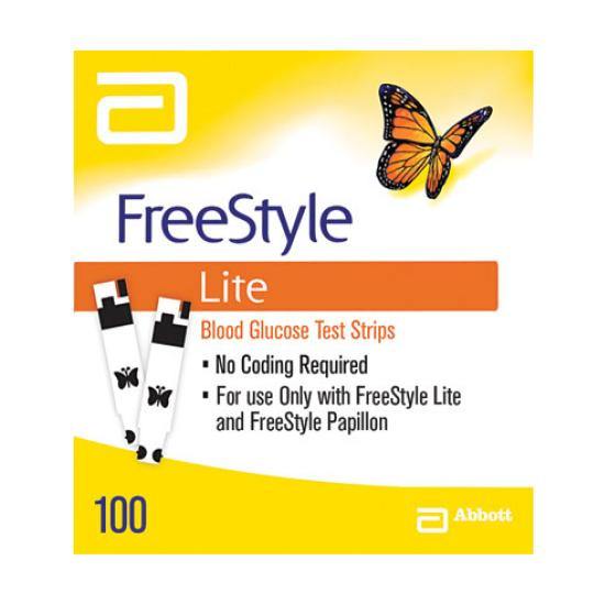 Abbott F/Style Lite B/ Glucose Test Strips Pkt 100 - QureMed
