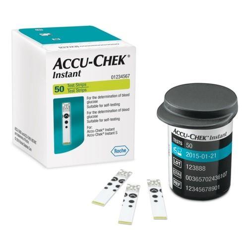 AccuChek Instant Blood Glucose Strips - Box 50 - QureMed