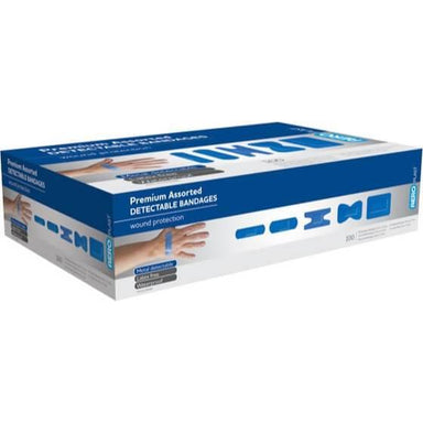 Adhesive Dressing Strip Blue Detectable Assorted - QureMed