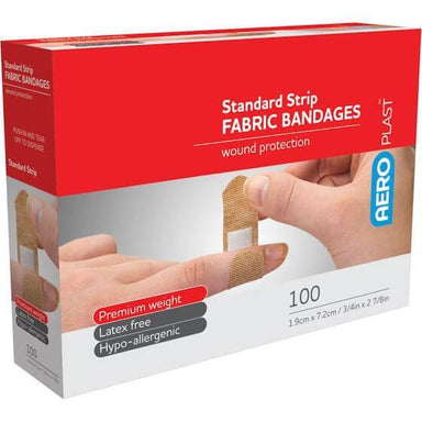 Adhesive Fabric Strip (Bandaids) 72 x 19mm - QureMed
