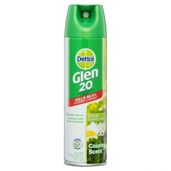 Glen 20 Disinfectant Spray w/MSDS 175g EA (DG) - QureMed