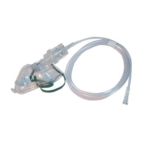 Mask Oxygen Elongated with Tubing 2.1m - QureMed