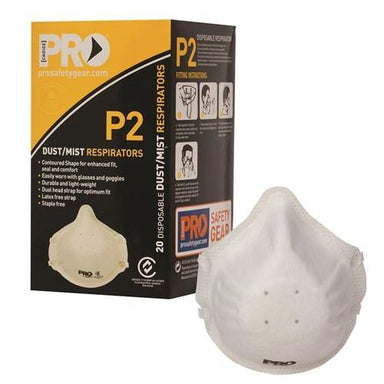 Mask P2 Respirator Pro Choice wo/Valve - Box 20 - QureMed