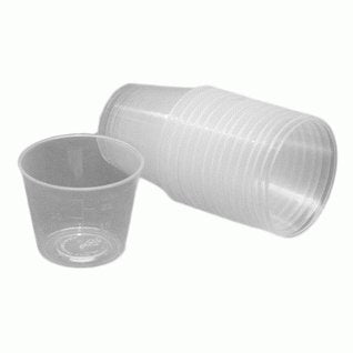 Medicine Measure Cups 30ml Plastic - QureMed
