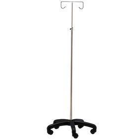 Mobile IV Stand with Plastic Base and S/Steel Pole - QureMed