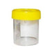 Specimen Container 70ml Yellow Lid/Label - QureMed
