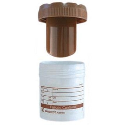 Specimen Container (Stool) Brown Lid with Spoon - QureMed