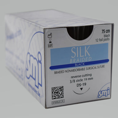 Suture Silk Non-Absorb 3/8 Circle - QureMed