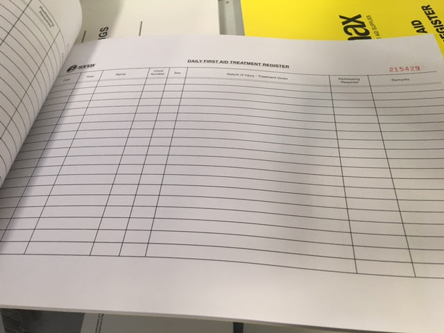 Treatment Register Large 100 Pages