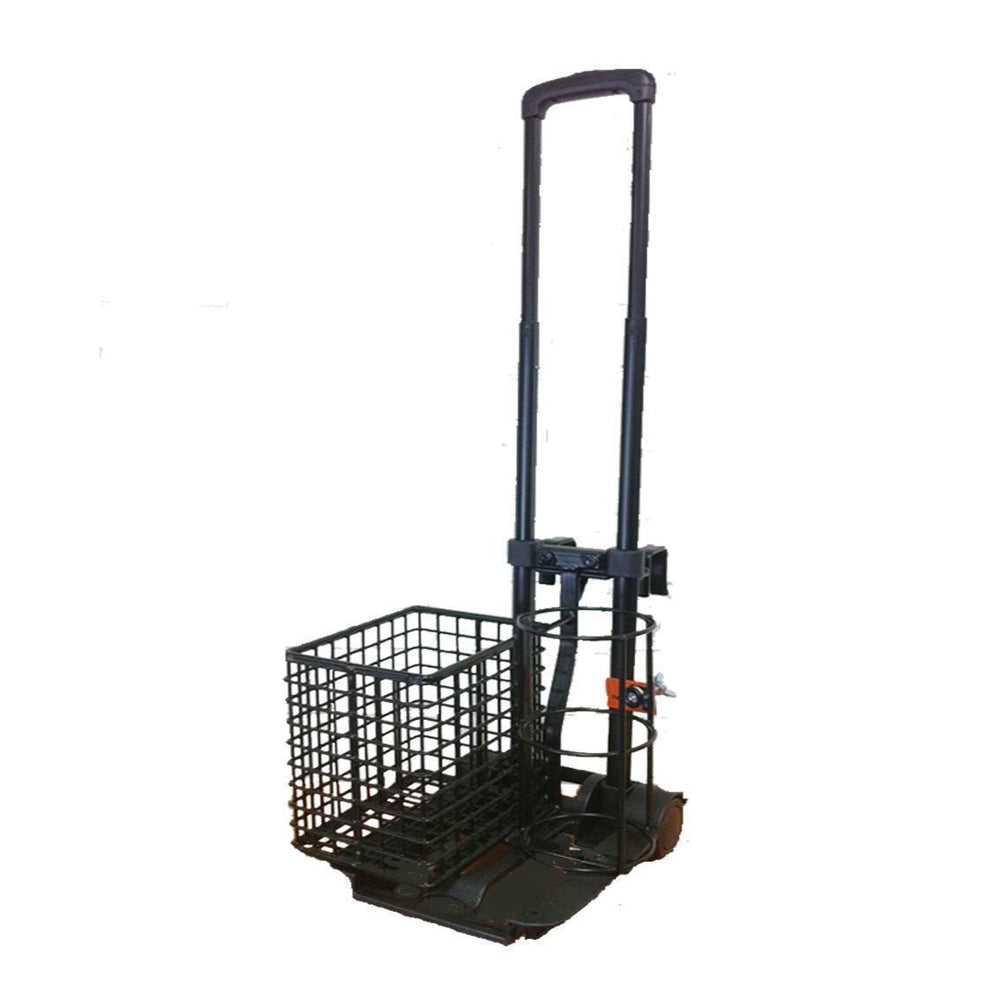Trolley Cylinder C Size with Bed Hooks and Basket - QureMed